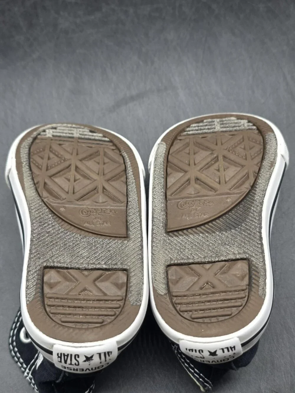 Converse All Star Shoes Infant Size 4 Black Hi Top Sneakers Missing Laces